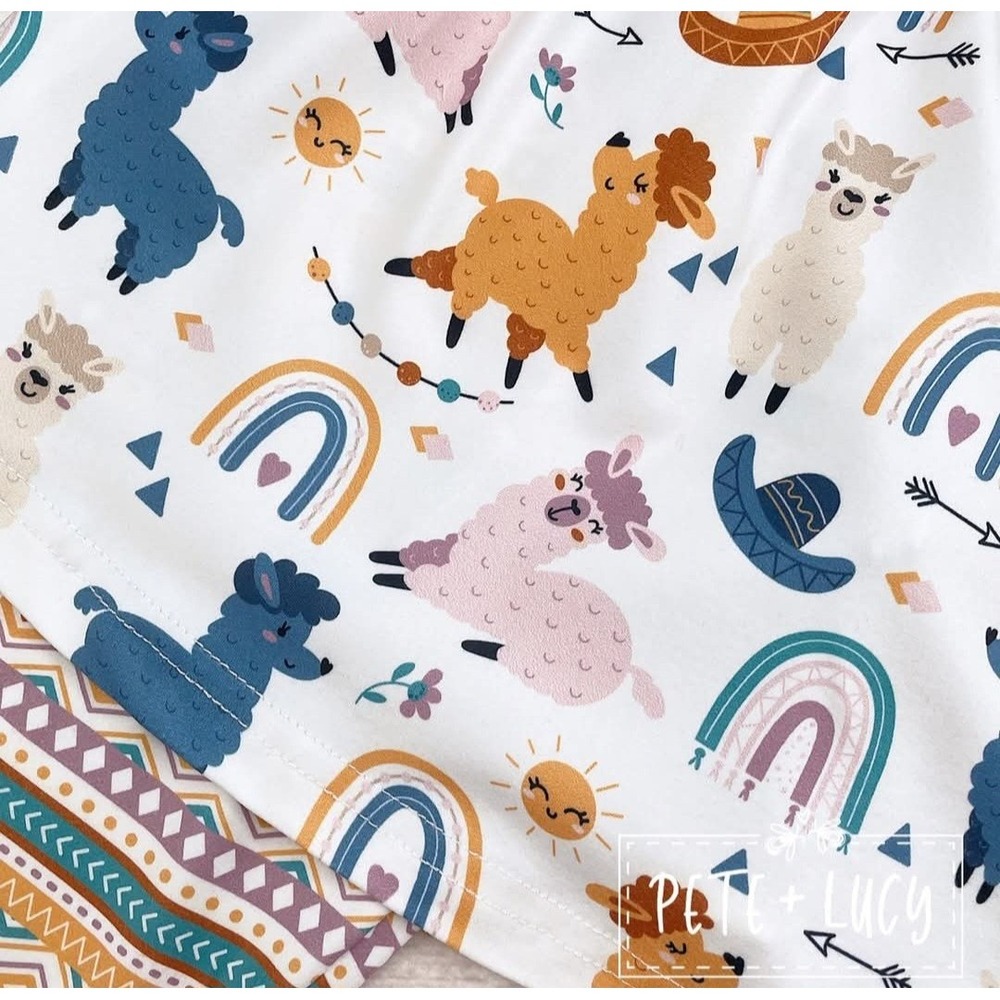 0-6 mos. Pete And Lucy Llama Party Pant Set New - Picture 2 of 2
